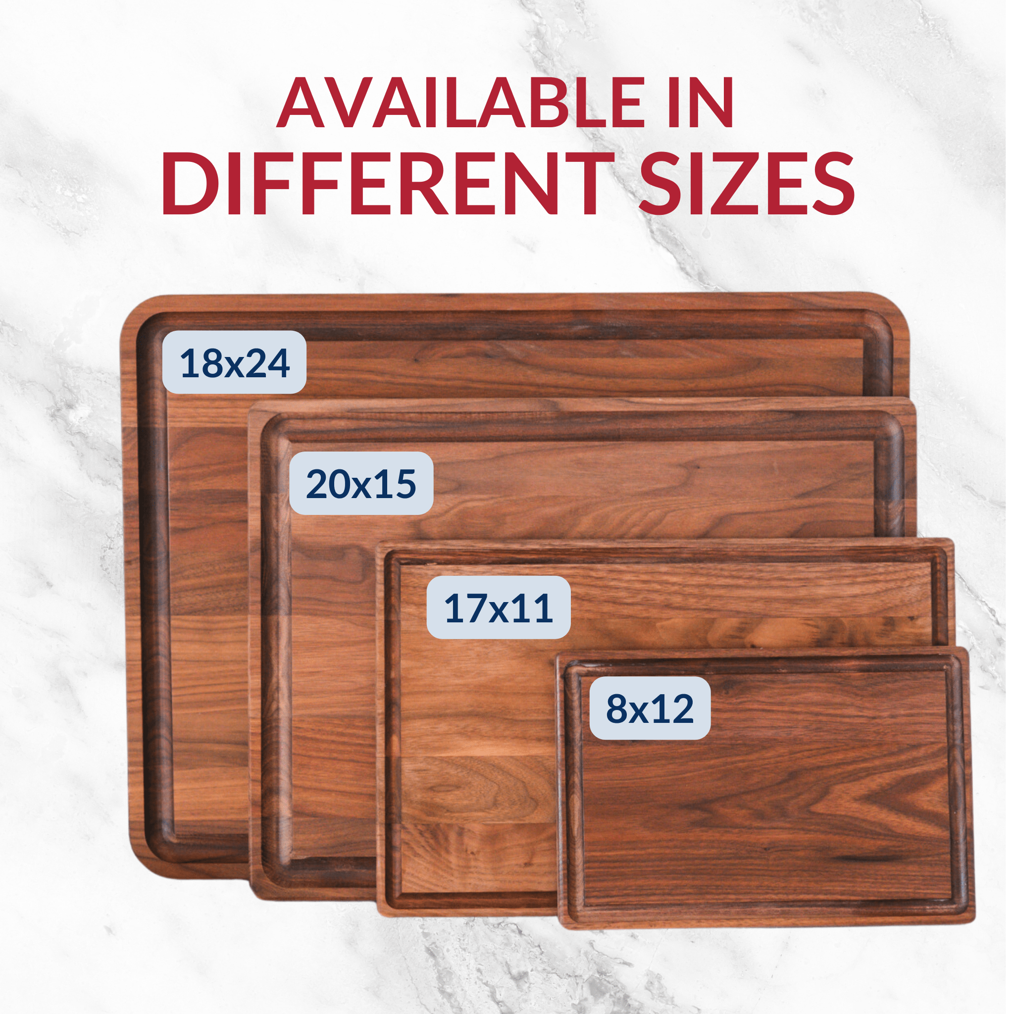 Medium Walnut Wood Cutting Board by Virginia Boys Kitchens