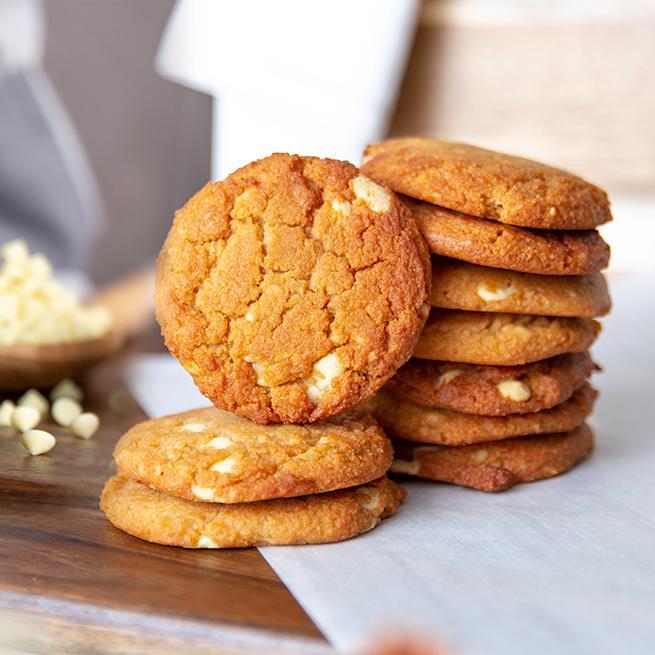 White Chocolate Macadamia Keto Cookies by ChipMonk Baking