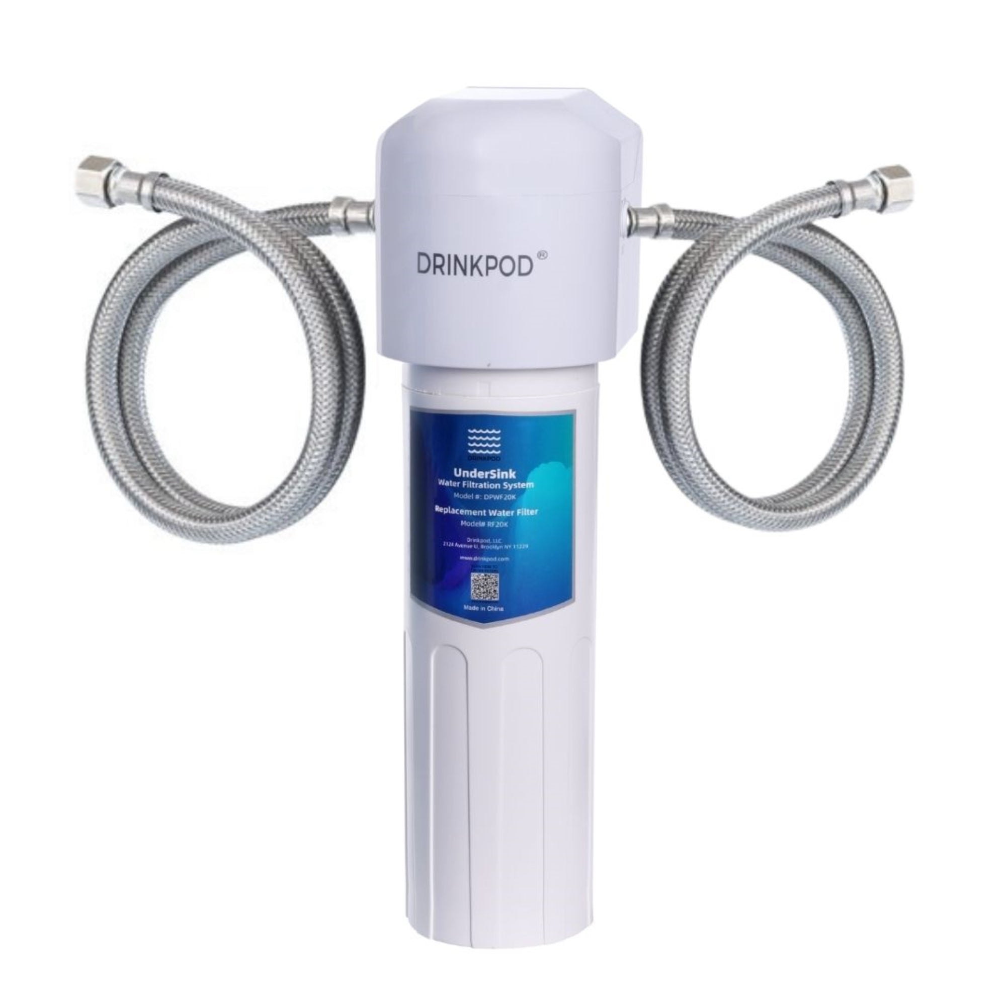 Under Sink Drinking Water Filter System, 3 Years or 20K Ultra High Capacity NSF 42 Certified, Direct Connect Under Counter, 0.5 Micron Removes 99.99% Chlorine Odor by Drinkpod