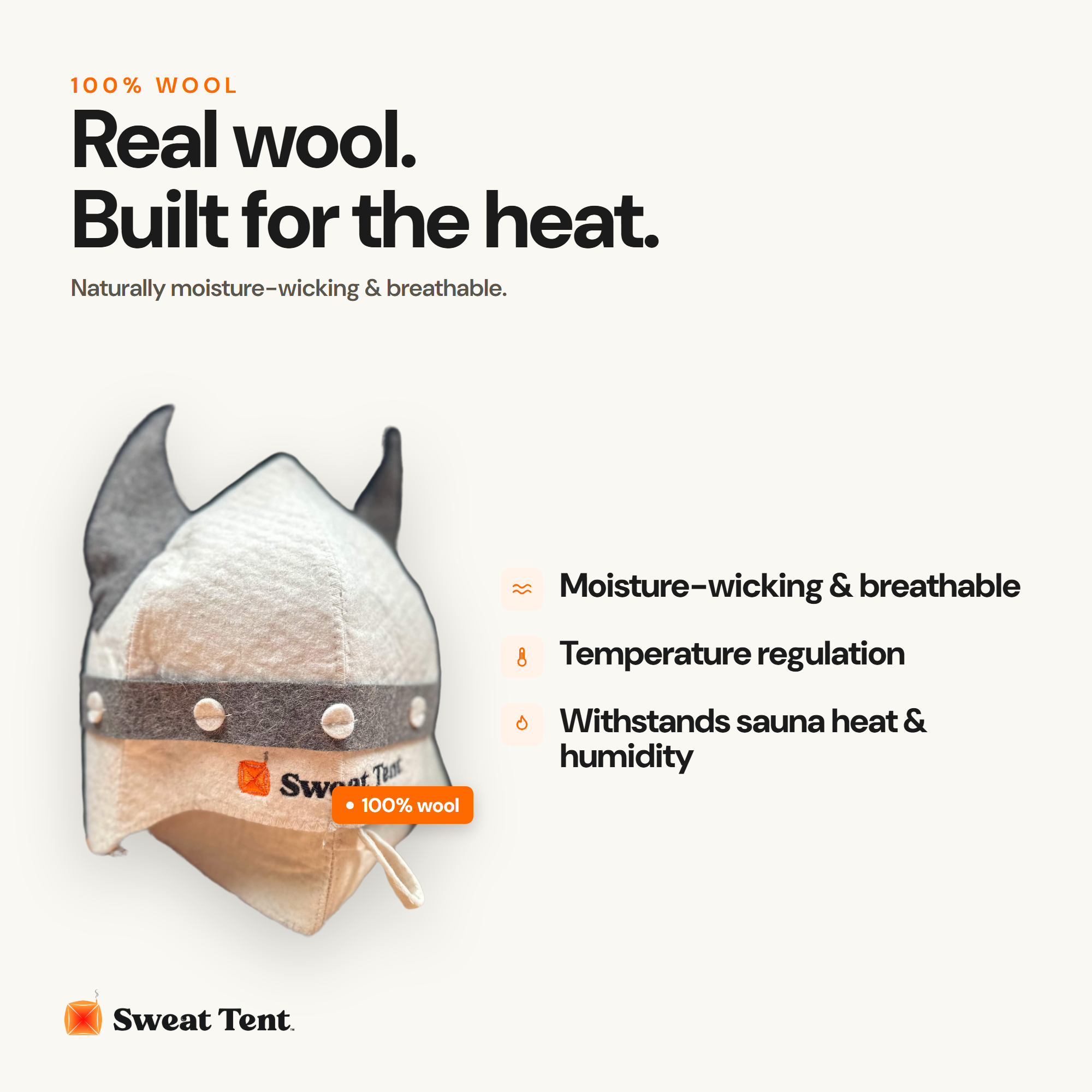 Wool Sauna Hat