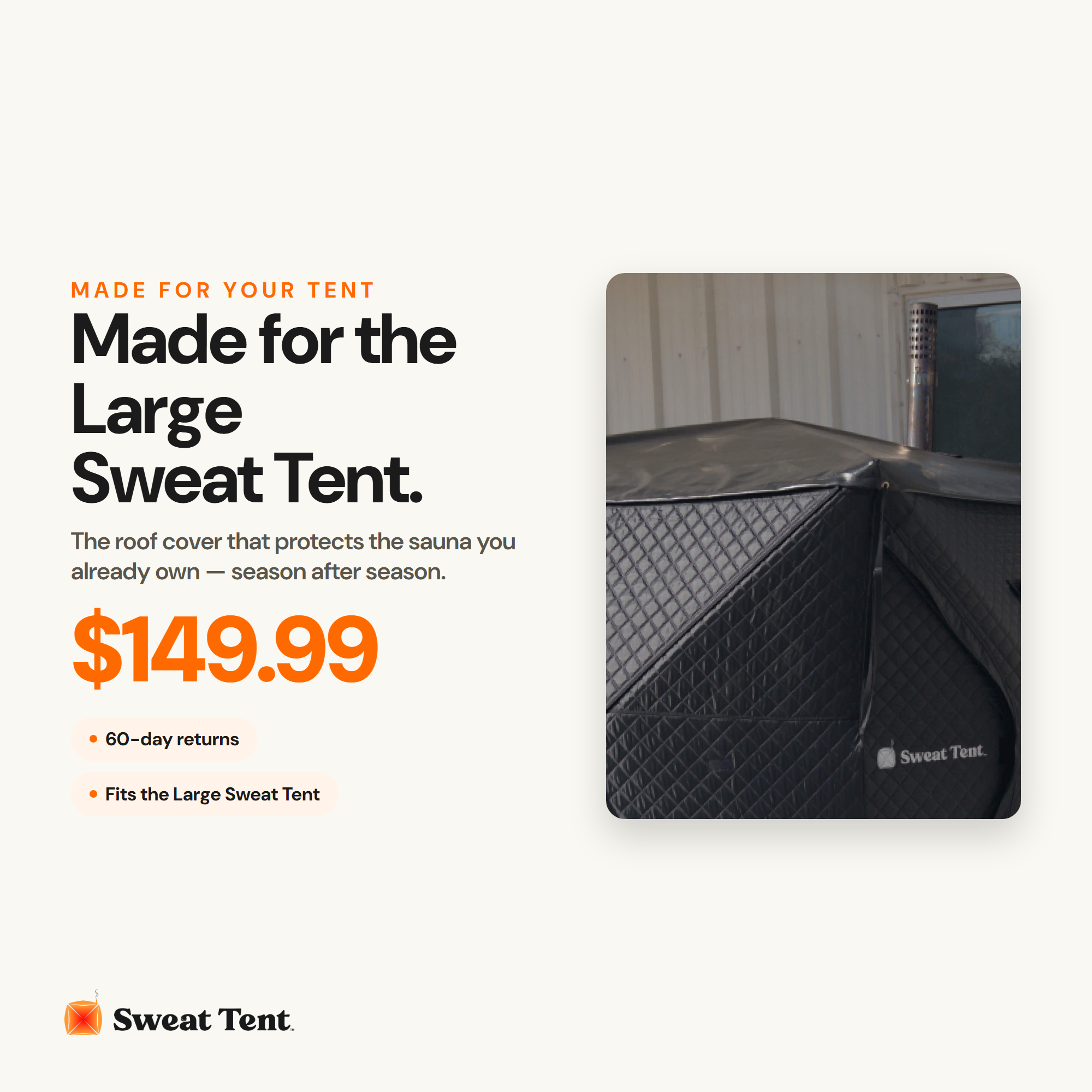 Large Sweat Tent Sauna Roof Cover