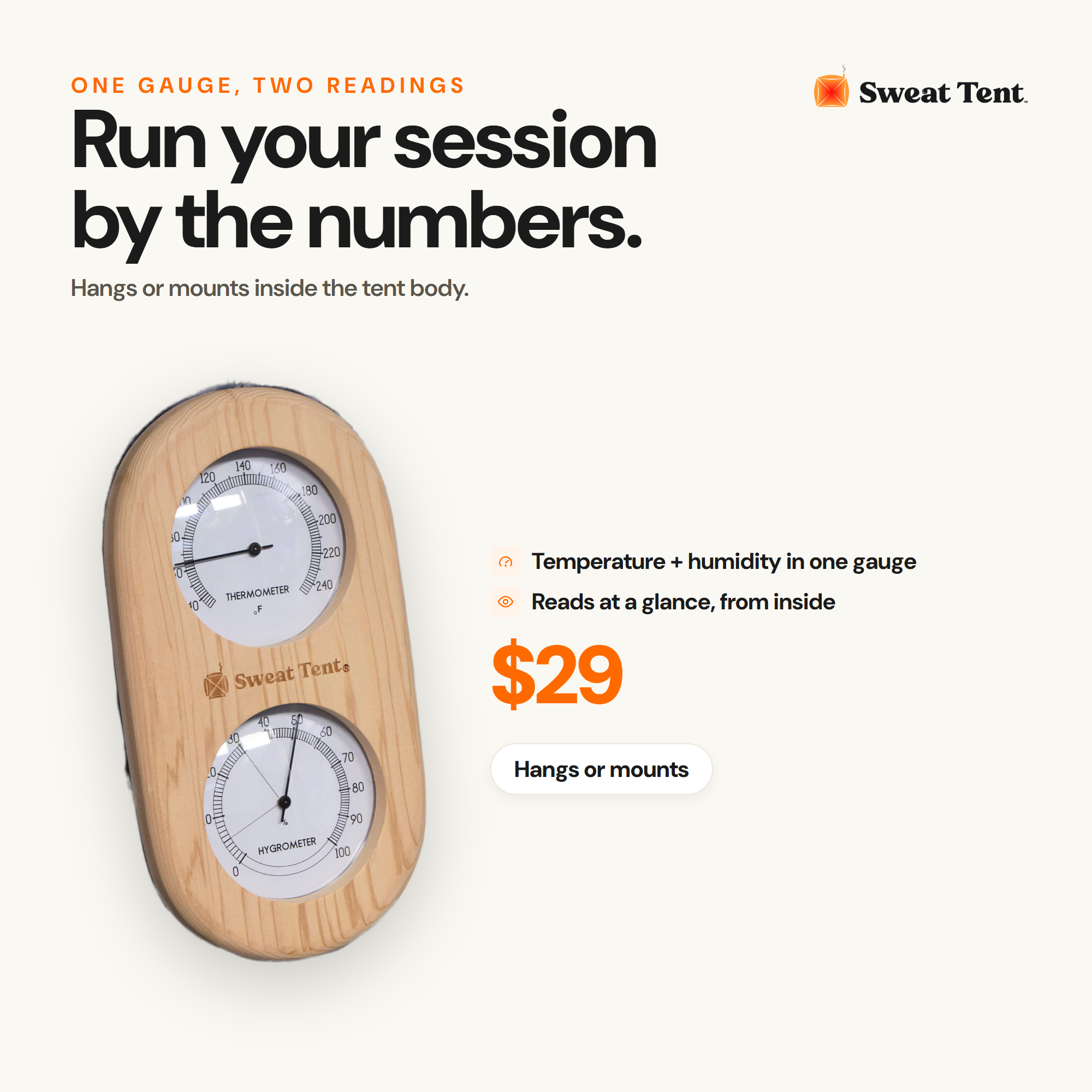 Sweat Tent Thermometer
