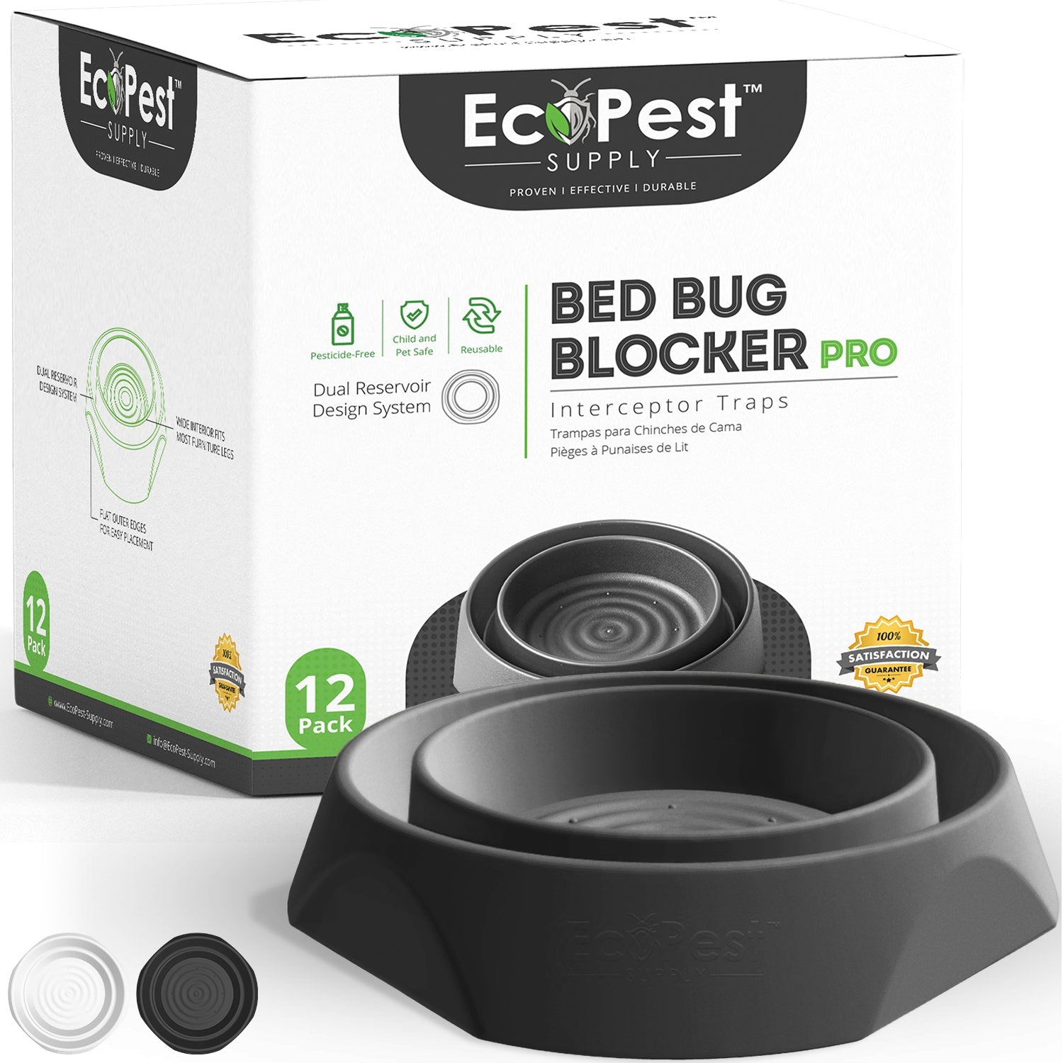 Bed Bug Blocker (Pro) — 12 Pack | Interceptors, Monitors, and Traps by EcoPest Supply