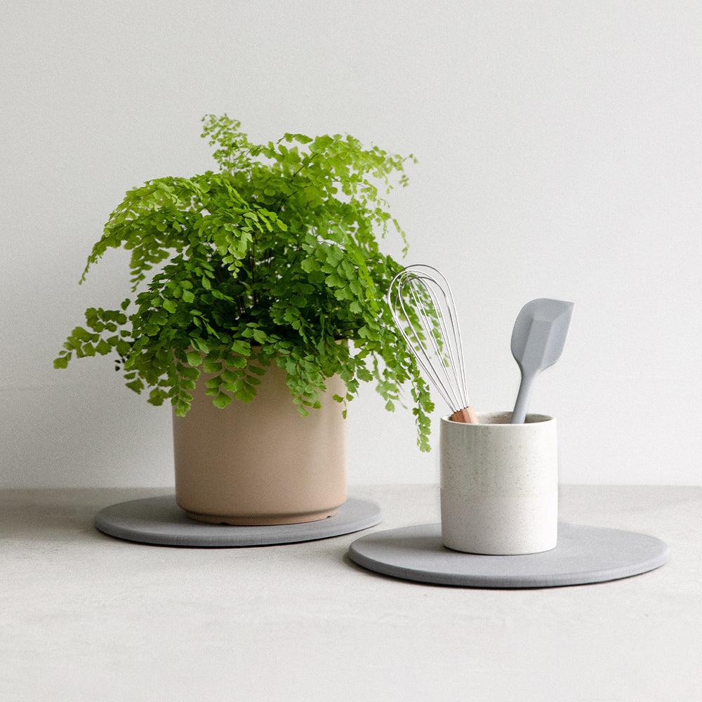 Stone Saucer - 2 Large by Dorai Home | Quick-Drying Home Essentials