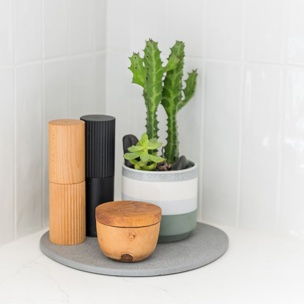 Stone Saucer - 2 Large by Dorai Home | Quick-Drying Home Essentials