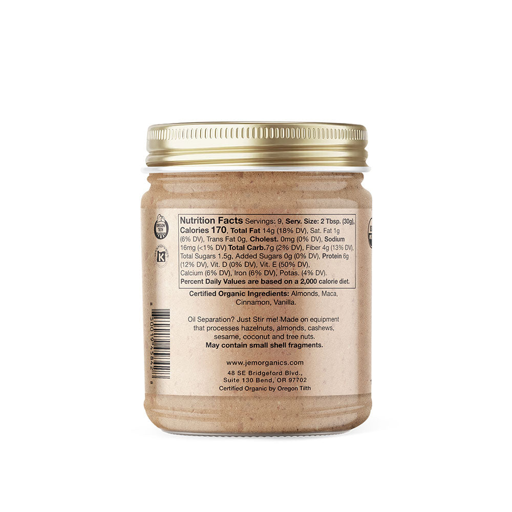 JEM Organics Naked Cinnamon Maca Almond Butter - Medium 6 pack by Farm2Me