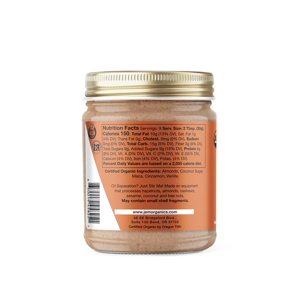 JEM Organics Cinnamon Maca Almond Butter - Medium 6 pack by Farm2Me