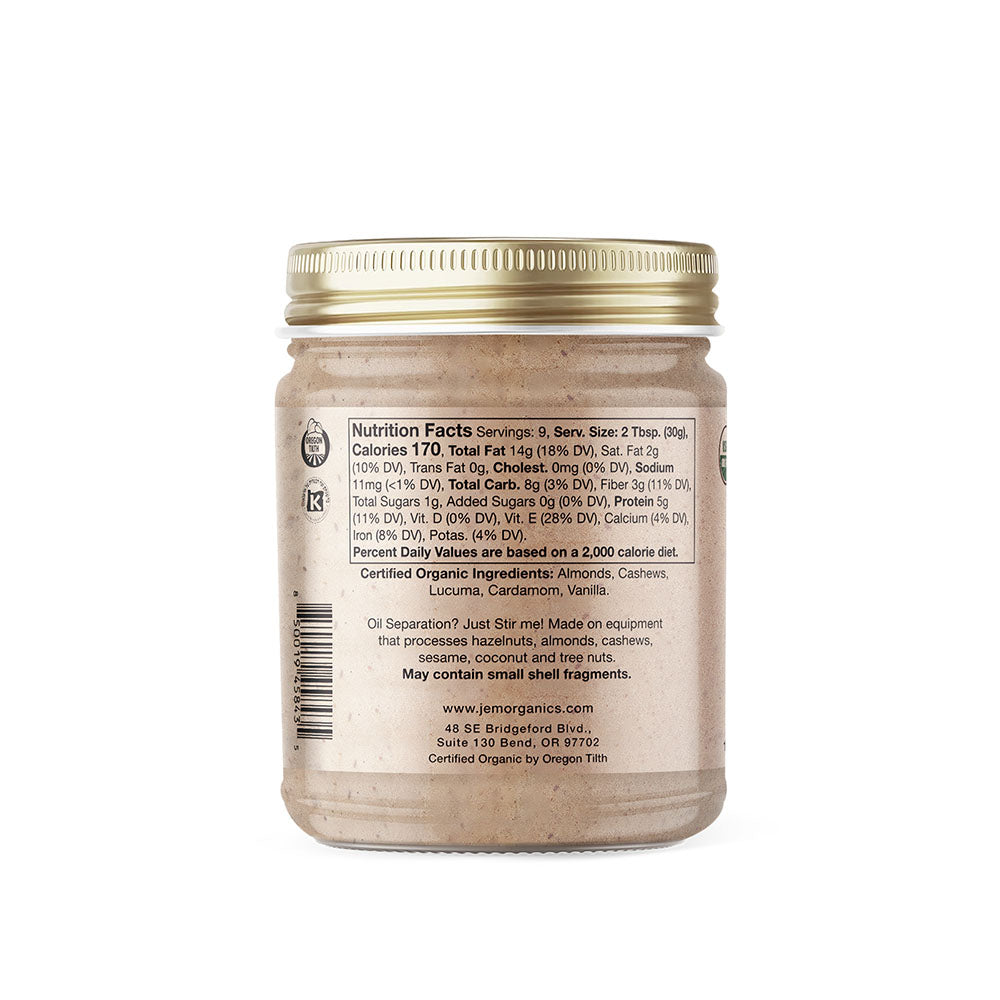 JEM Organics Naked Cashew Cardamom Almond Butter - Medium 6 pack by Farm2Me