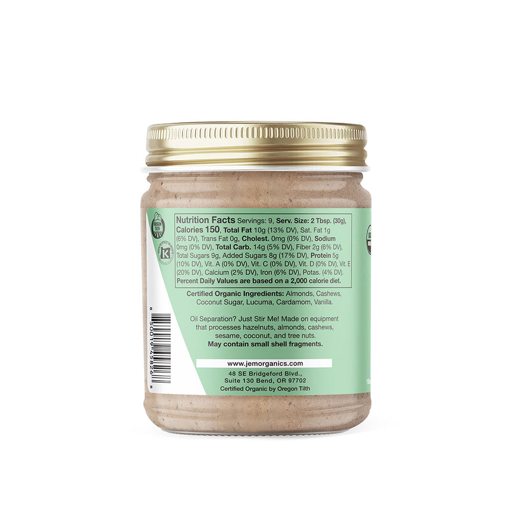 JEM Organics Cashew Cardamom Almond Butter - Medium 6 pack by Farm2Me