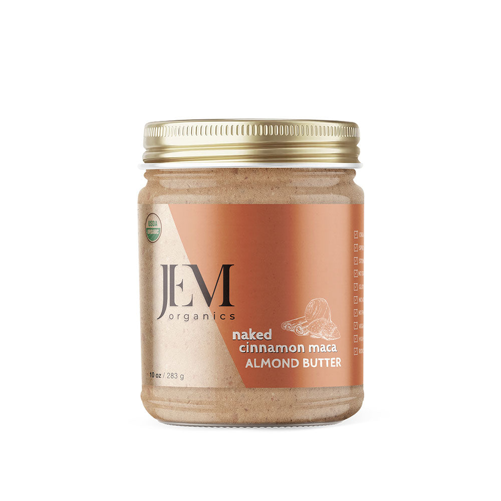 JEM Organics Naked Cinnamon Maca Almond Butter - Medium 6 pack by Farm2Me