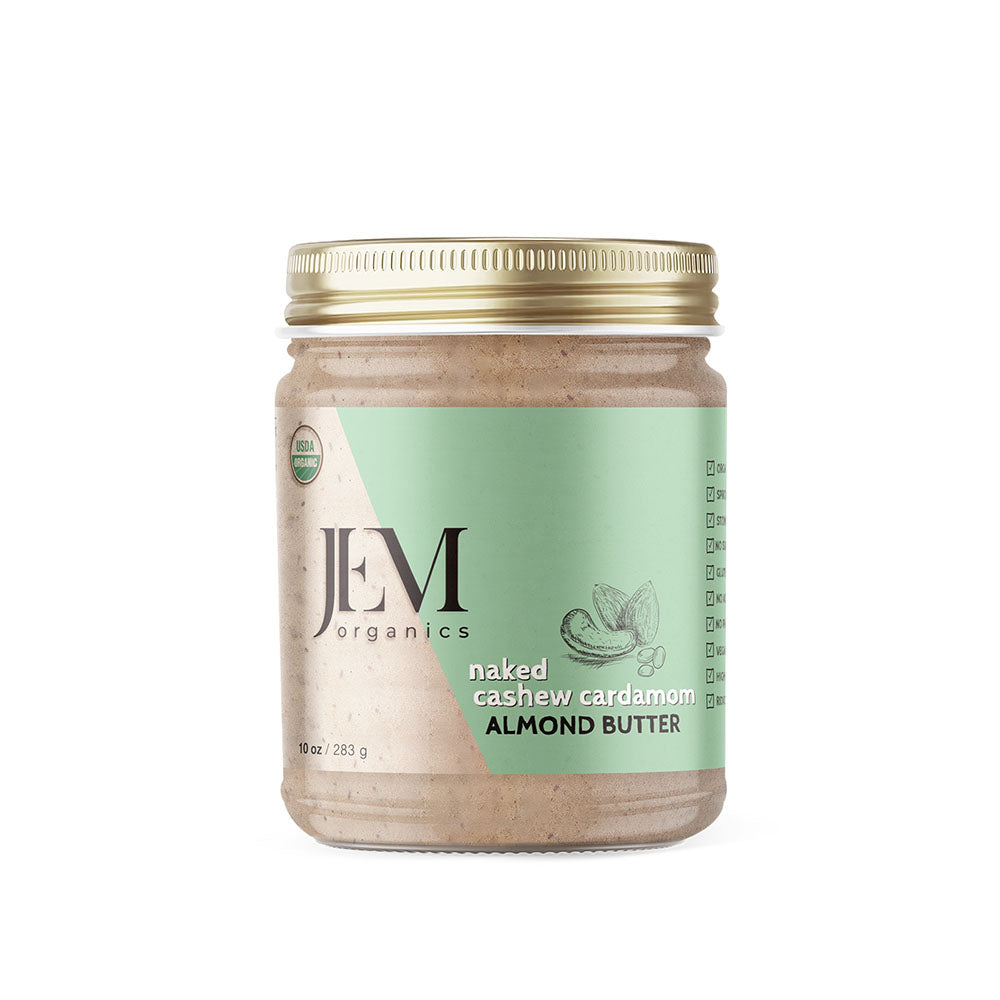 JEM Organics Naked Cashew Cardamom Almond Butter - Medium 6 pack by Farm2Me