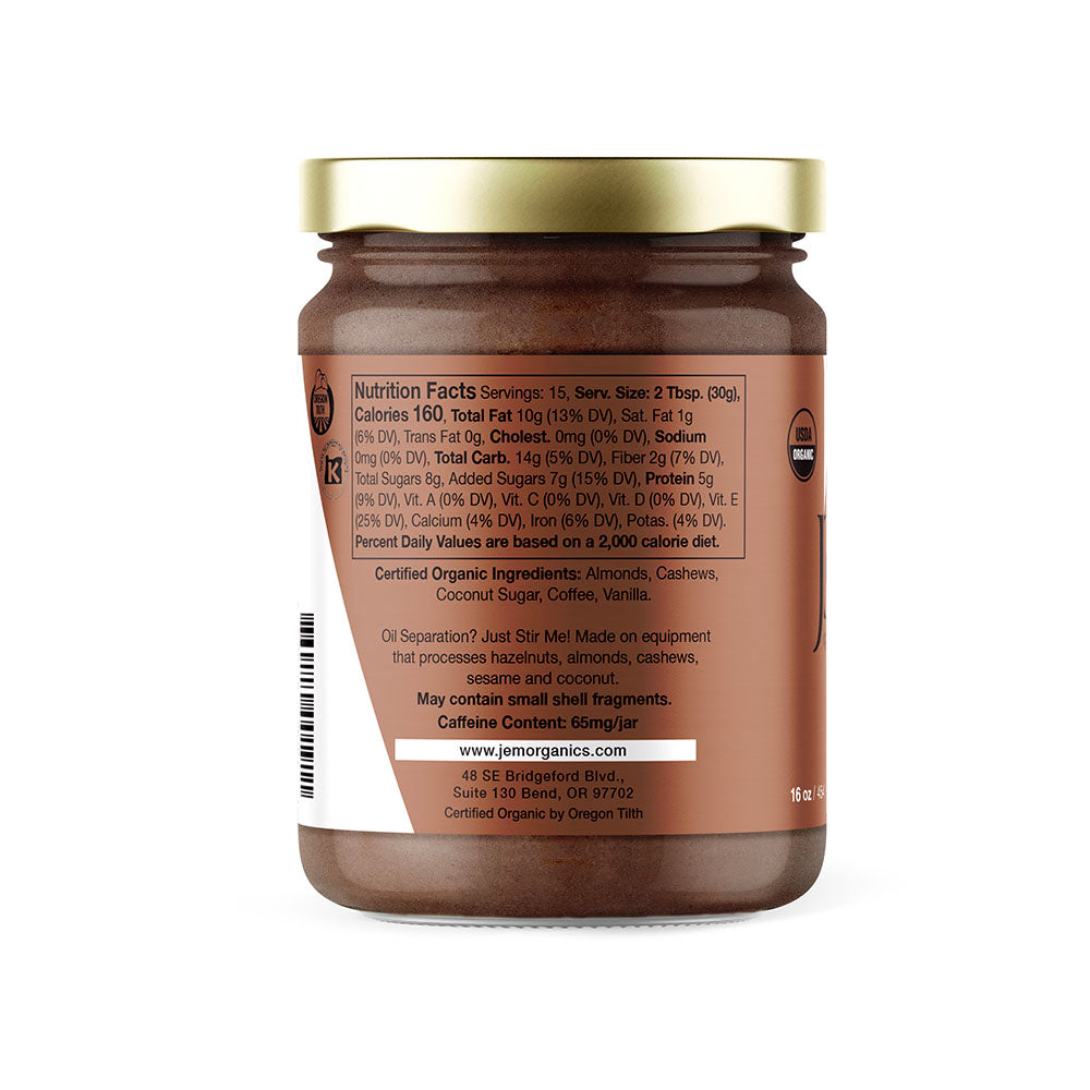 JEM Organics Coffee Cashew Almond Butter - Large 6 pack by Farm2Me