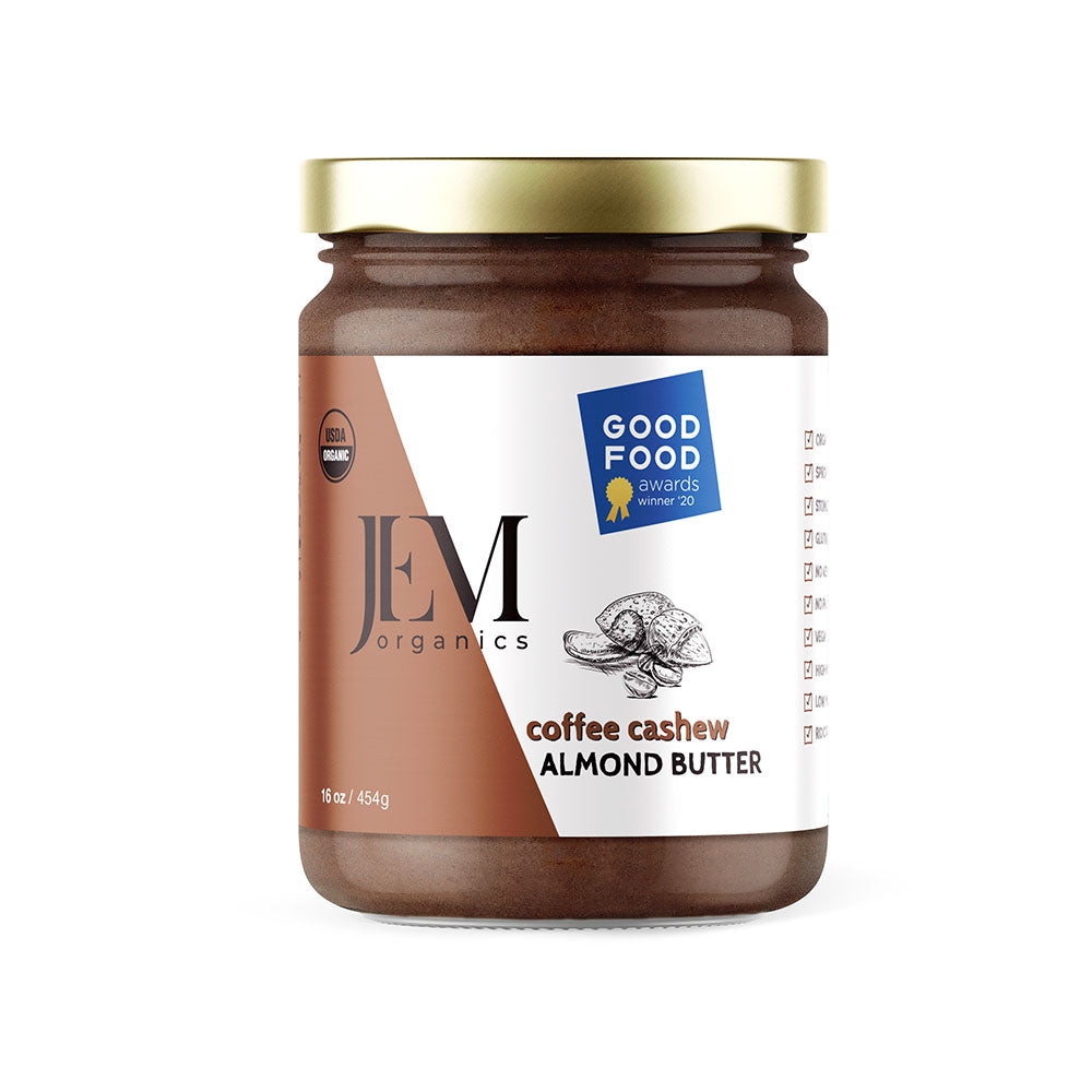 JEM Organics Coffee Cashew Almond Butter - Large 6 pack by Farm2Me