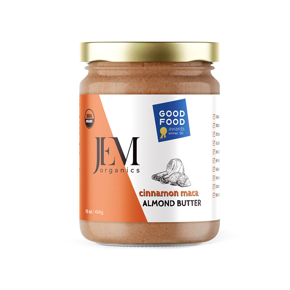 JEM Organics Cinnamon Maca Almond Butter - Large 6 pack by Farm2Me