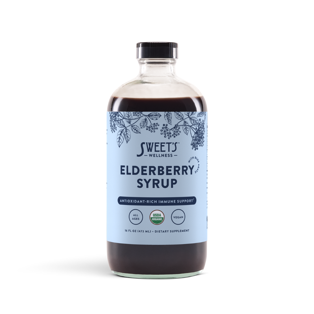 Elderberry Syrup with Blue Agave - Organic