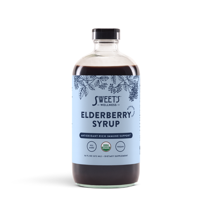 Elderberry Syrup with Blue Agave - Organic