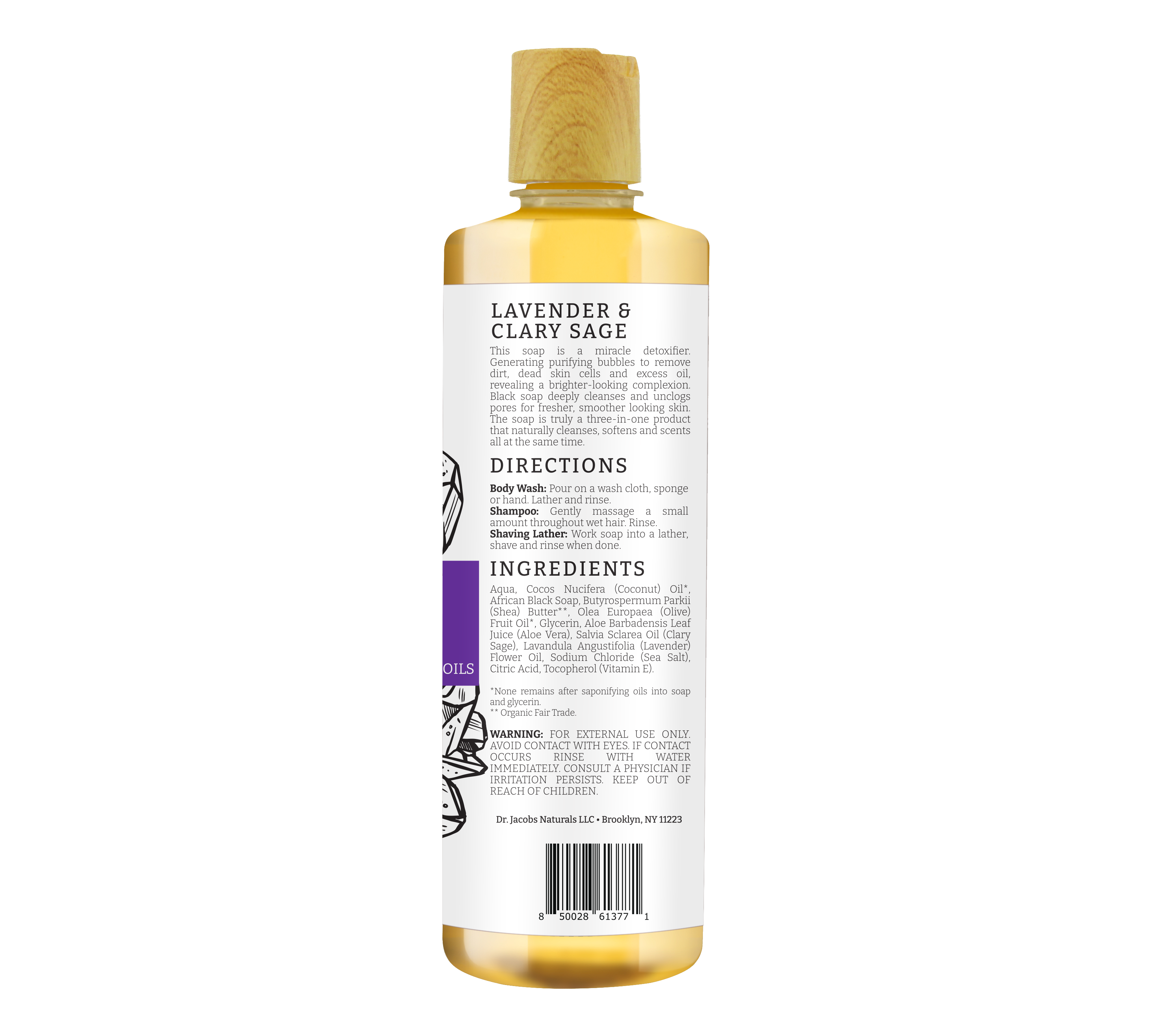 Black Soap Lavender & Sage by Dr. Jacobs Naturals