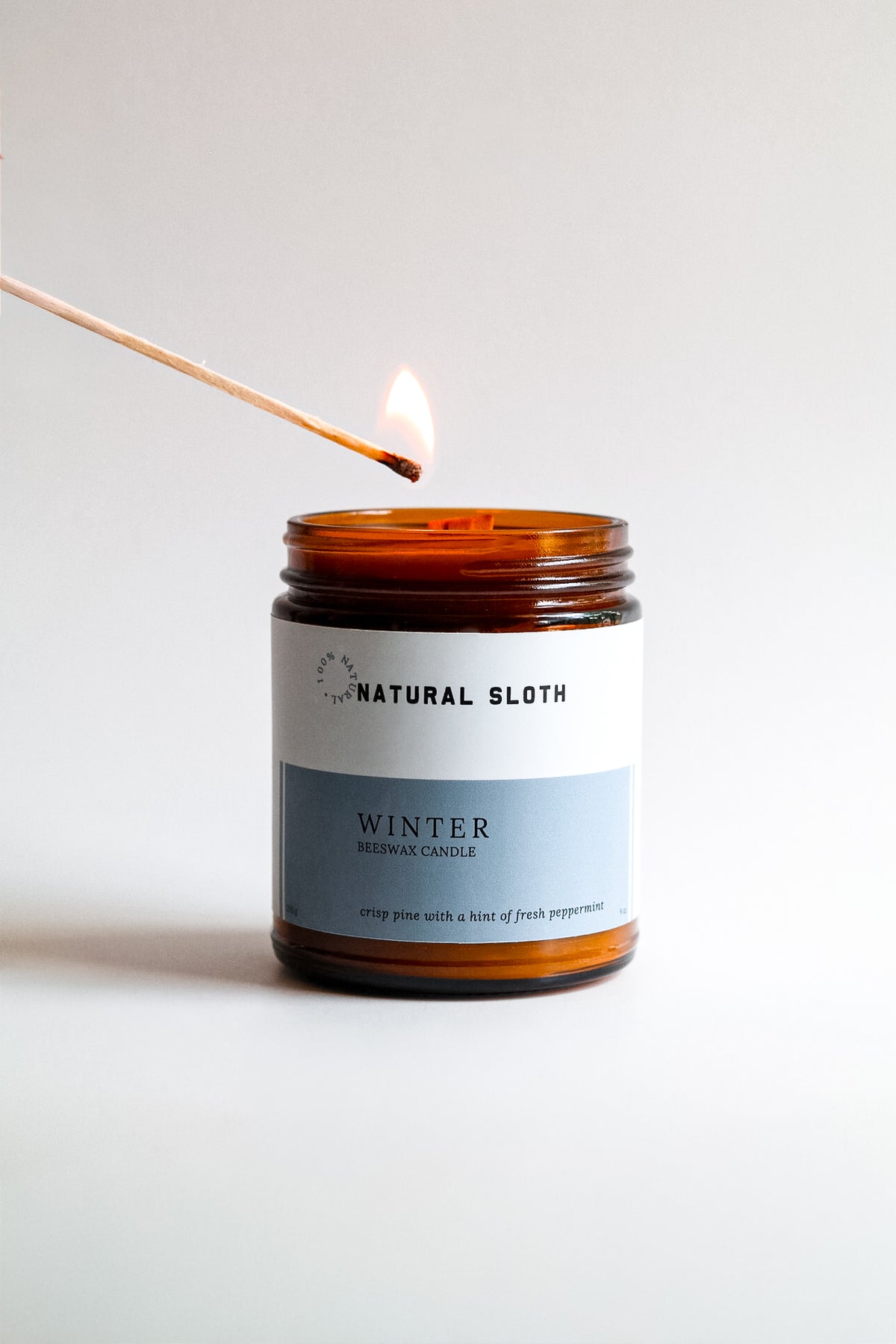 Winter Beeswax Candle