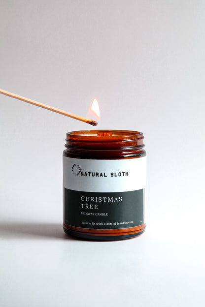 Christmas Tree Beeswax Candle