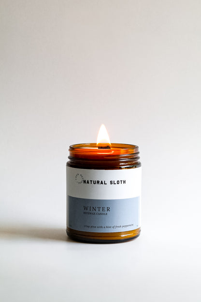 Winter Beeswax Candle