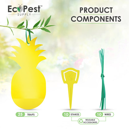 Sticky Fly Traps (Yellow) — 25 Pack by EcoPest Supply