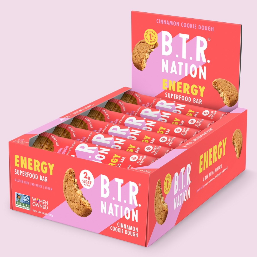 Cinnamon Cookie Dough ENERGY (12 Count) 🍪 by B.T.R. Bar