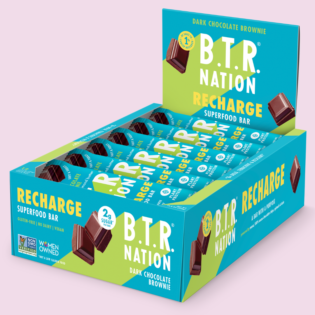 Dark Chocolate Brownie RECHARGE (12 Count) 🍫 by B.T.R. Bar