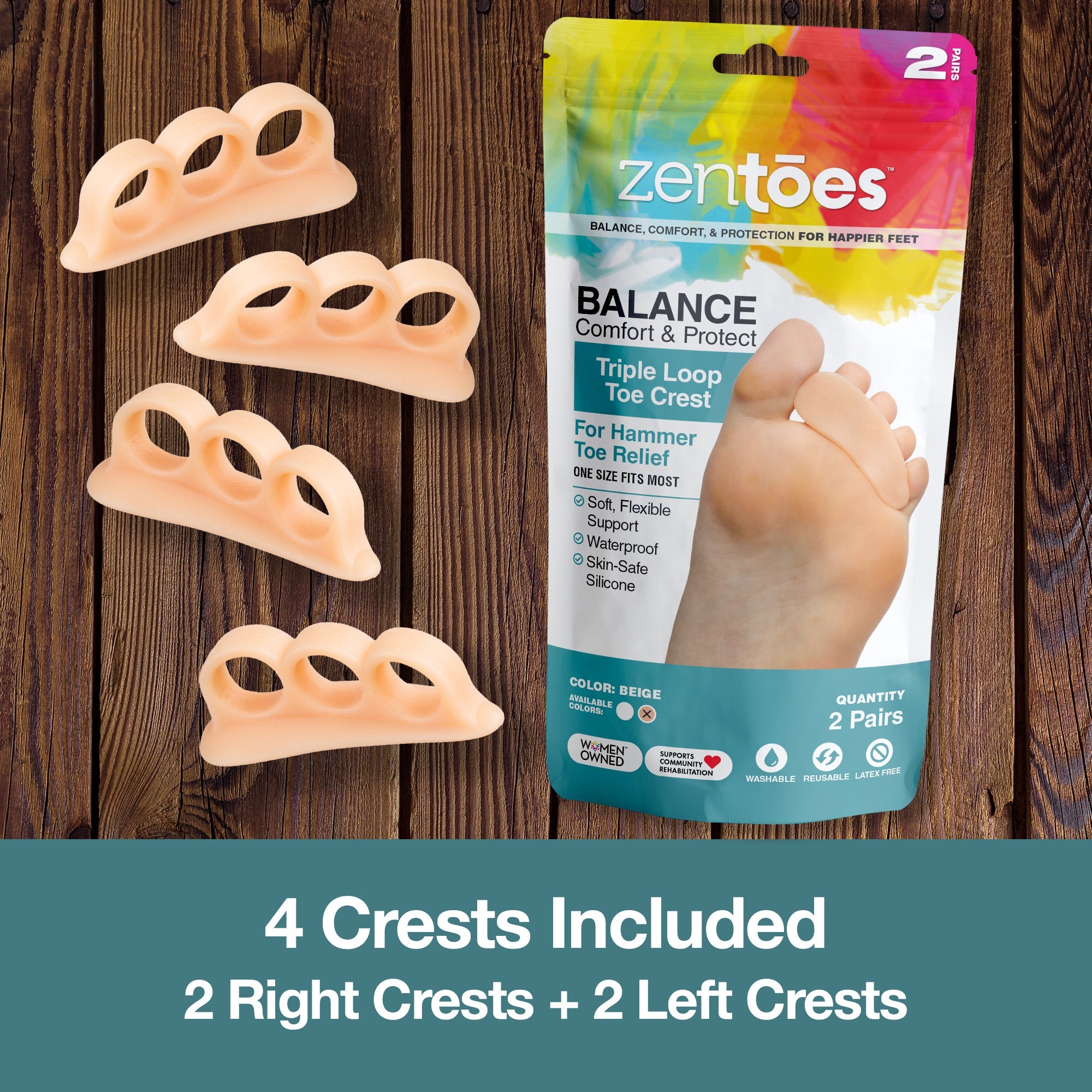 Triple Loop Gel Hammertoe Straightener by ZenToes