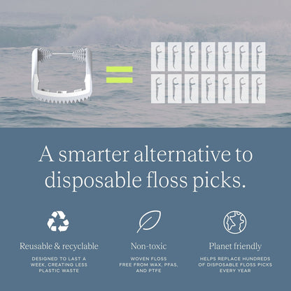 White Smooth Floss Heads