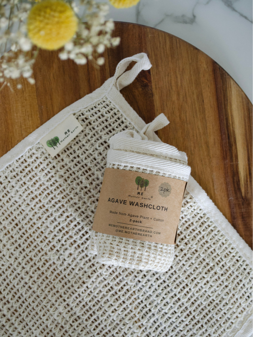 Agave + Cotton Washcloth 2-Pack