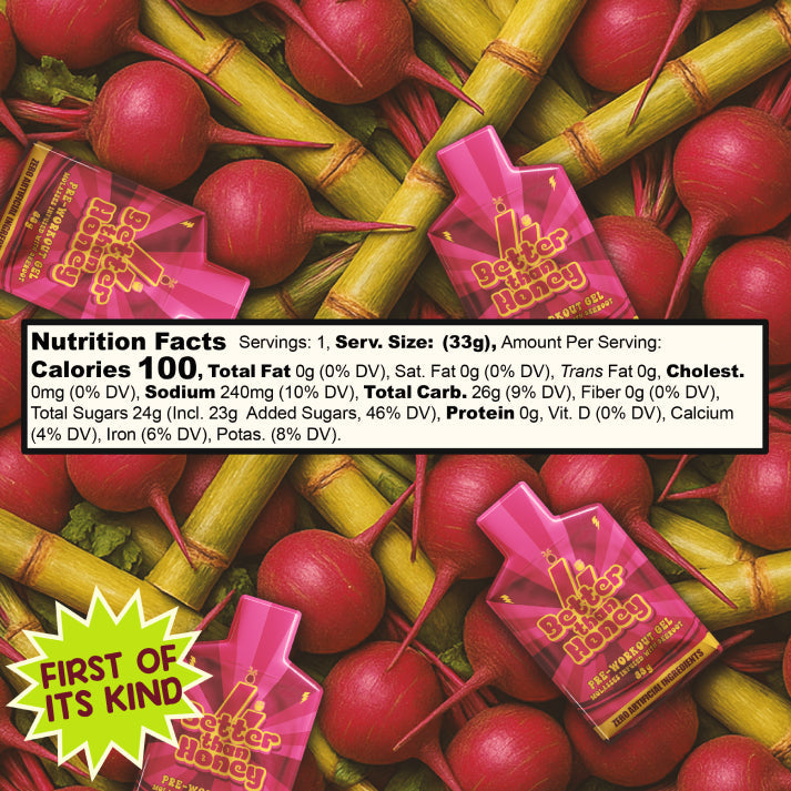 Energy Gel Molasses Infused Beet Root (Twelve Pack)