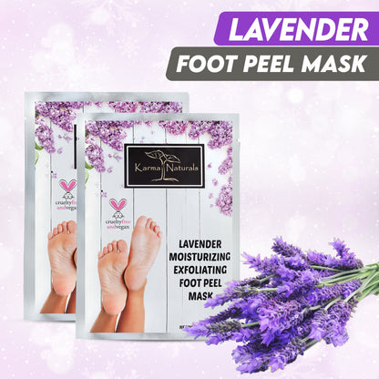 Karma Naturals lavender Foot Peel Mask - 2 Pack