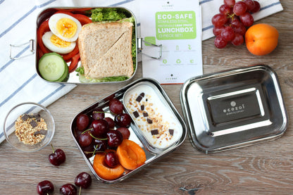 Stainless Steel Lunch Box, 2 Tier Leak Proof, 60 Oz by ecozoi
