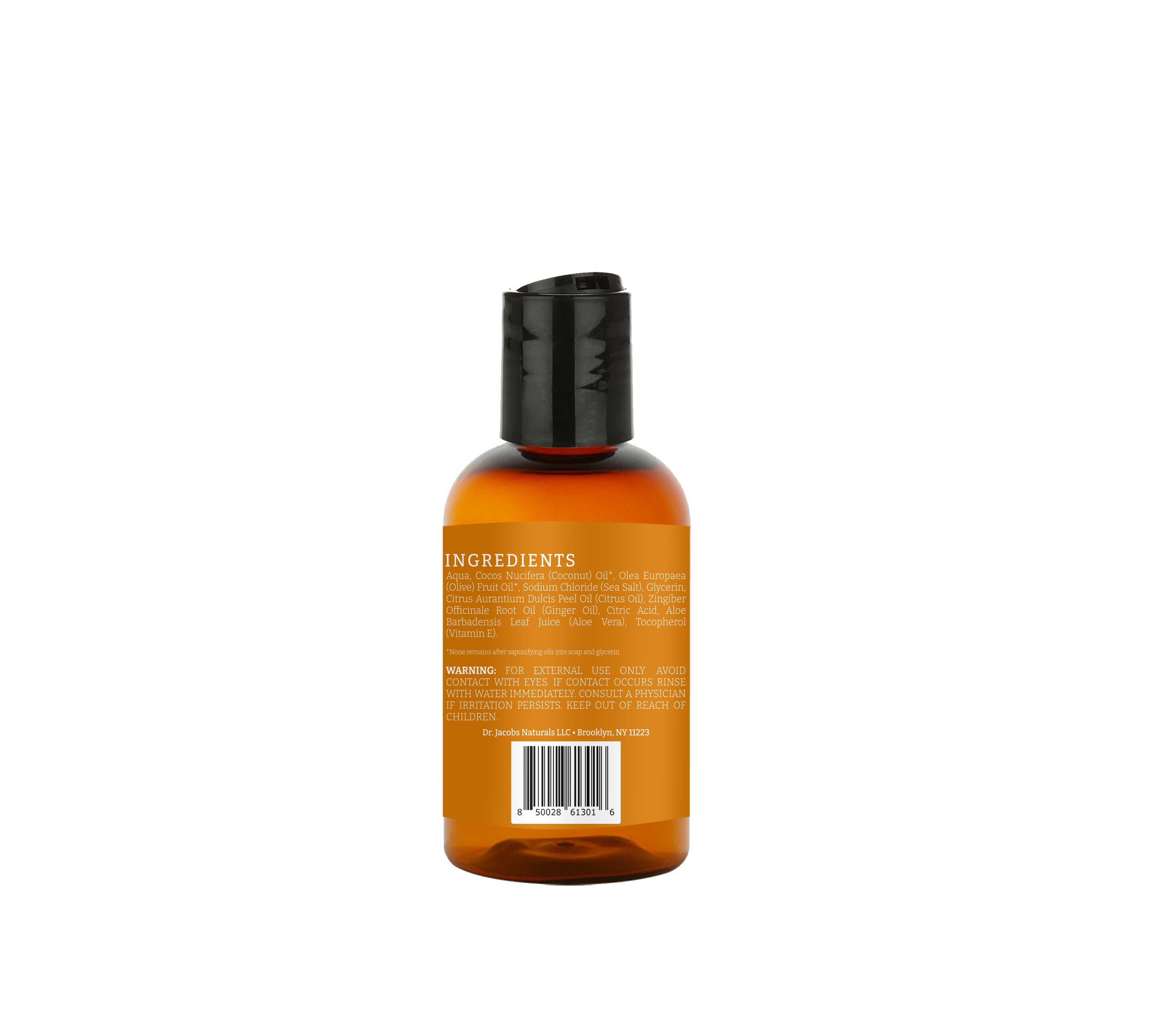 Orange & Ginger Castile Body Wash by Dr. Jacobs Naturals