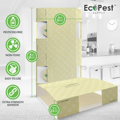 Roach Glue Traps – 20 Pack | Sticky Indoor Pest Control Trap for Cockroaches by EcoPest Supply