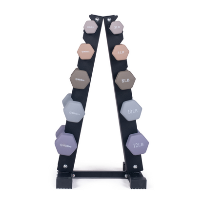 Neoprene Hexagon shaped dumbbells - Earth Tones by Bintiva