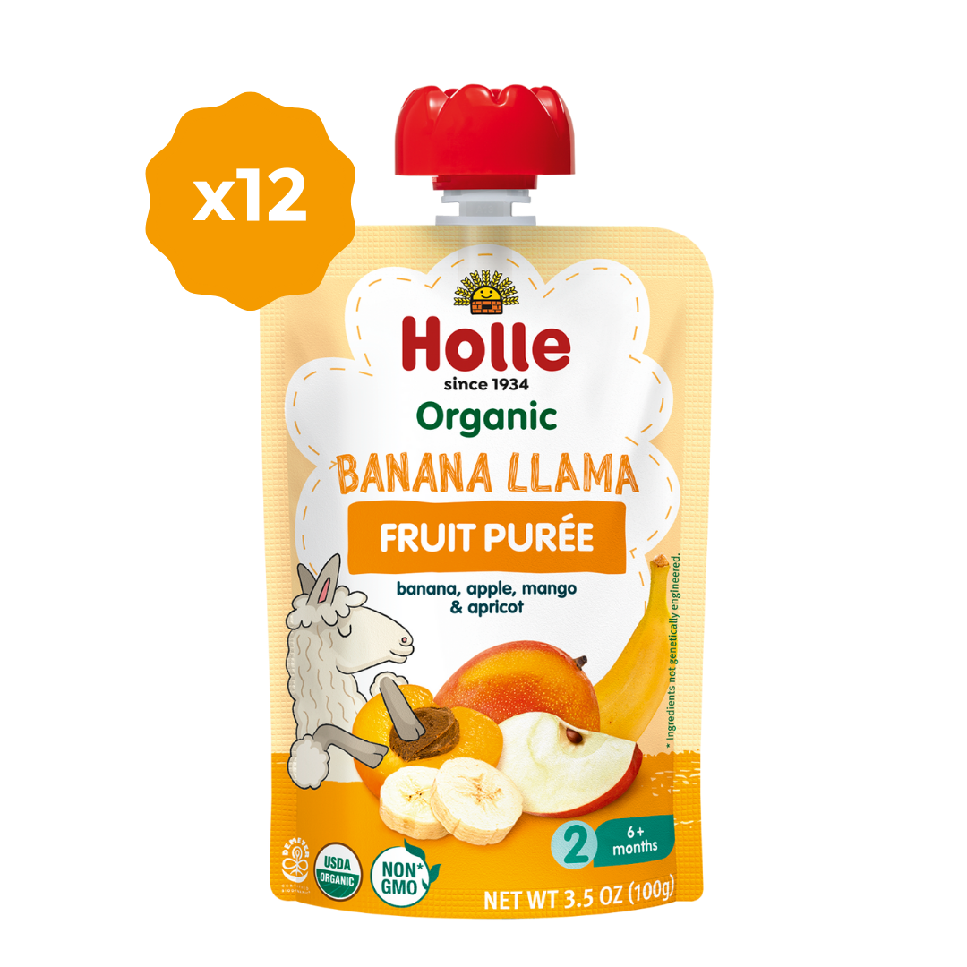 Holle Baby Food Pouches - Organic Fruit Puree - Banana Llama by Holle USA