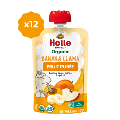 Holle Baby Food Pouches - Organic Fruit Puree - Banana Llama by Holle USA