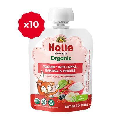 Holle Organic Yogurt Pouches - Apple, Banana & Berries by Holle USA
