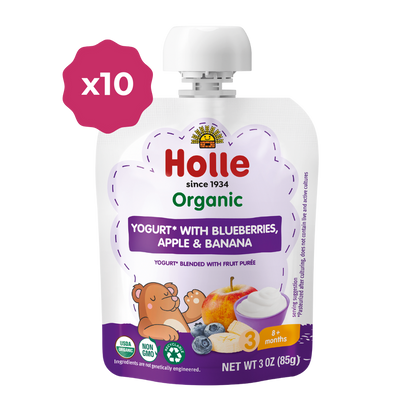 Holle Organic Yogurt Pouches - Blueberries, Apple & Banana by Holle USA