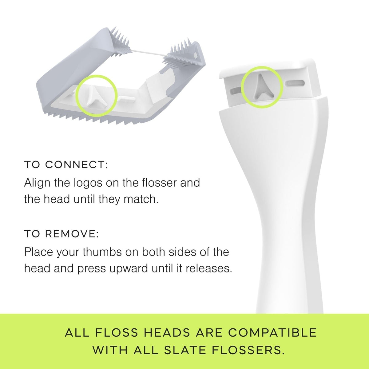 Black Smooth Floss Heads