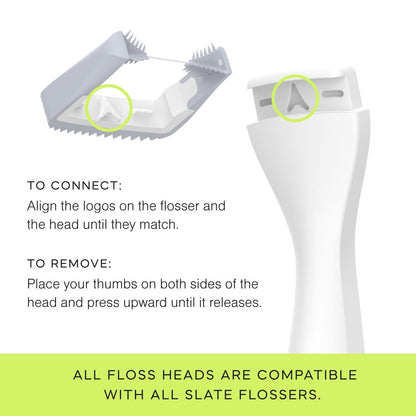 White Smooth Floss Heads