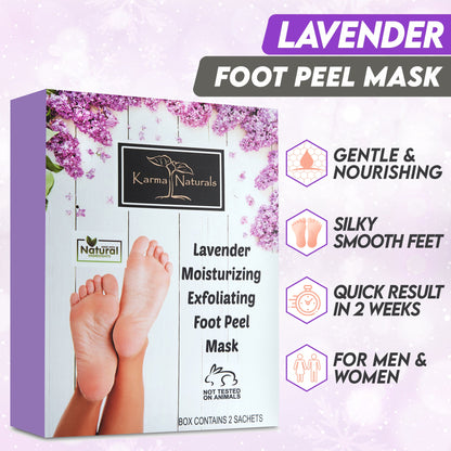 Karma Naturals lavender Foot Peel Mask - 2 Pack
