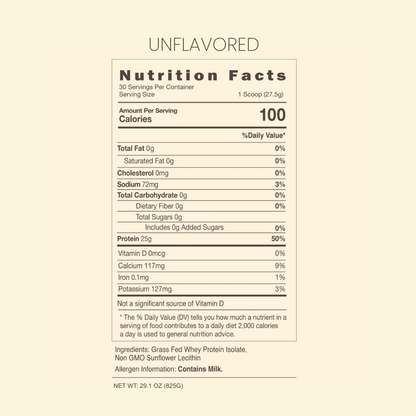 Regenerative Grass Fed Whey Protein Isolate