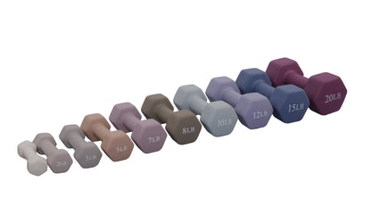 Neoprene Hexagon shaped dumbbells - Earth Tones by Bintiva
