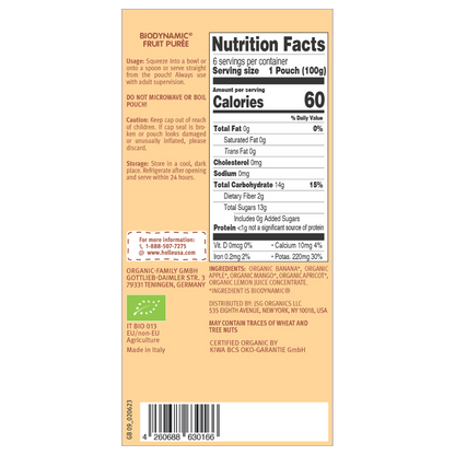 Holle Baby Food Pouches - Organic Fruit Puree - Banana Llama by Holle USA