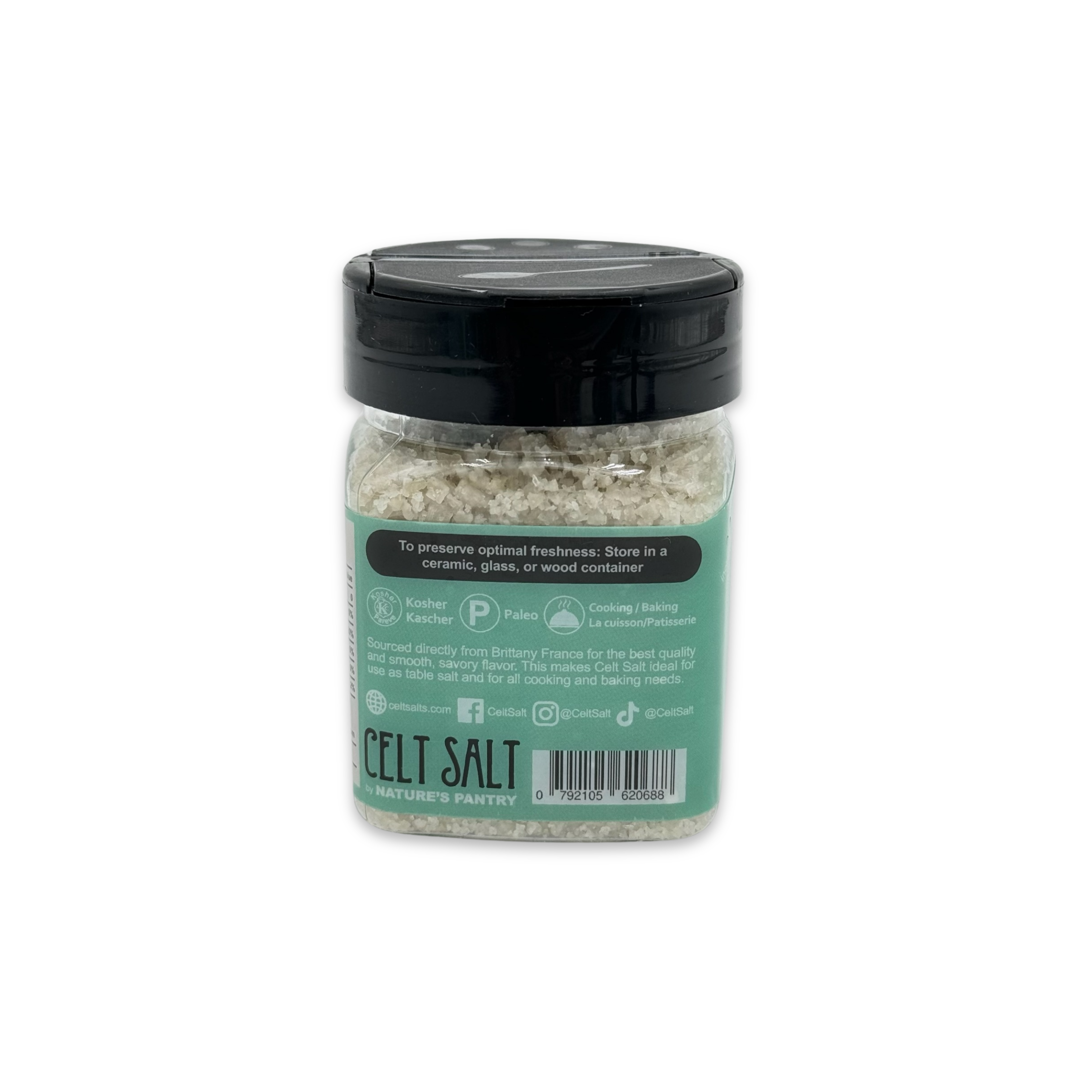 Celtic Sea Salt- 8 oz Shaker of Coarse Light Grey, organic, 82 minerals, Celt Salt By Nature's Pantry by Celt Salt