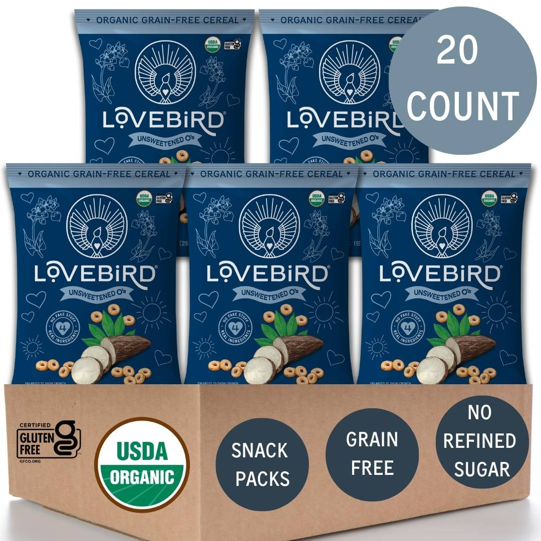 Lovebird Cereal Snack Packs 20 Count