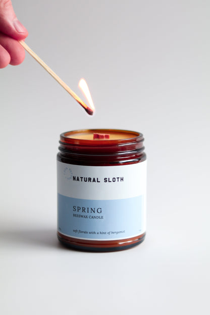 Spring Beeswax Candle