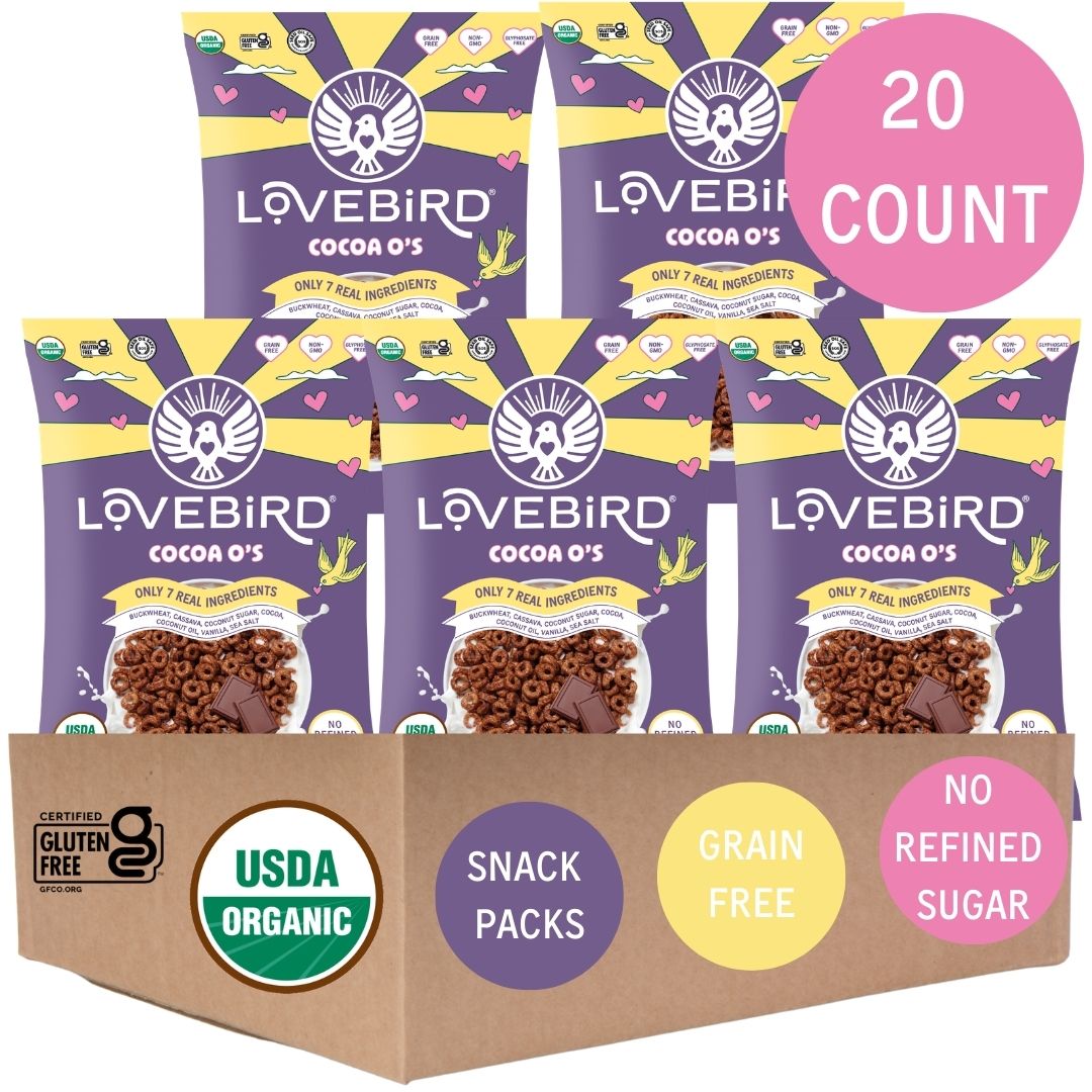 Lovebird Cereal Snack Packs 20 Count